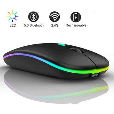 EASTIN 2.4G Wireless Mouse Foldable Computer Mouse Mini Travel Notebook Mute Mouse USB Receiver for Laptop PC (Black)
