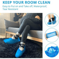 thumbnail image 5 of Piwvid 50 Pairs Blue Disposable Non-Slip Shoe Covers - Anti-Skid Plastic Booties for Hospital/Construction, Elastic Ankle Protective Booties for Floor Cleaning & Painting, 5 of 7