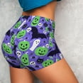 thumbnail image 4 of Fuzoiu Cute Halloween Print Women's Workout Shorts,Workout Biker Shorts Women,Exercise Fitness Shorts,Scrunch Short, Athletic Shorts for Gym Yoga Running Sport Active-Medium, 4 of 8