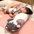 thumbnail image 4 of Almohada Husky de peluche para decoración del hogar, cojín suave y largo de 130cm para dormir, regalo de cumpleaños, 4 of 5