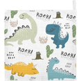 thumbnail image 2 of GZHJMY Baby Gauze Towels for Kids Soft Handkerchief Newborn 100% Cotton Childish Dinosaur Hand Drawn Absorbent 12x12 Inch 3 Pack, 2 of 7