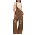 thumbnail image 2 of ClodeEU Women's Denim Bib Overall Jumpsuit ,Spaghetti Strap Romper with Pockets for Summer Coffee,Womens Plus S, 2 of 8