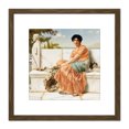 thumbnail image 1 of Godward Reverie Days Of Sappho Antiquity Painting 8X8 Inch Square Wooden Framed Wall Art Print Picture with Mount, 1 of 4