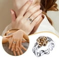 thumbnail image 6 of KDSJSXW Chunky Rings Women's Ring Light Luxury Ring Gift Ring Alloy Ring Gold Rings for Women Non Tarnish Sterling Silver Rings Chunky Rings(A,8), 6 of 6