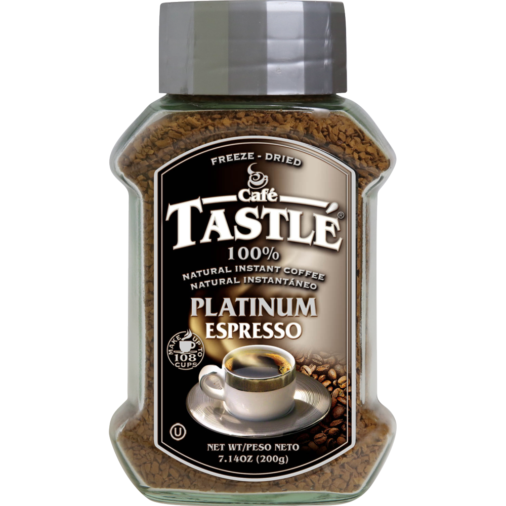 Cafe Tastle Platinum Espresso FreezeDried Instant Coffee, 7.14 oz