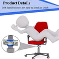 thumbnail image 3 of PinesC 2 Pcs Office Chair Saver Pipe Clamp Sinking Stainless Steel Plastic, 3 of 5
