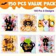 thumbnail image 3 of Joyfy 150 Pcs Halloween Treat Bags,Small Goodie Bags Clear Cookie and Candy Bags for Kids Trick or Treating,Cellophane Bags Halloween Party Supplies, 3 of 7