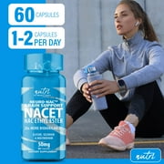 Neuro NAC Supplement N-Acetyl Cysteine Ethyl Ester - 20x More Bioavailable Than NAC 600 mg - Boost Glutathione 10x More Than Liposomal Glutathione - N Acetyl Cysteine Ethyl Ester - NACET (60 Capsules)