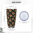 thumbnail image 4 of Cauagu Frogs In Mushroom Hats Pattern 20oz Tumbler,Stainless Steel Vacuum Insulated Tumbler with Lid Insulated Coffee Mug Thermal Cup with Splash Proof Sliding Lid-Straw Three-piece Set, 4 of 8