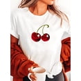 thumbnail image 1 of Women's Red Cherry Cherries Cherry T-Shirt, 1 of 6