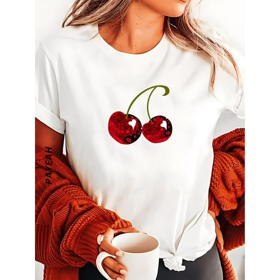 Women's Red Cherry Cherries Cherry T-Shirt