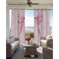 thumbnail image 6 of Pink Bow Kitchen Curtains Cute Watercolor Girls Cartoon Luxury Cafe Short Curtains for Bathroom Blackout Window Curtain Grommet Small Window Treatment Tier Drapes for Bedroom Living Room 27.5"x39"x2, 6 of 9