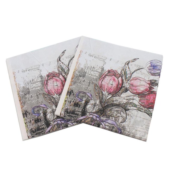 lote De 40 Servilletas En Papier Colores-serviettes De Table Mouchoirs Floraux, Bricolage, Origami, Pour La Gastronomie, Anniversaire, Mariage, Dc