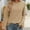 Khaki, variant on Deal of the Week Ofreoo Women's Casual Loose Button Solid Color Long Sleeve Round Neck Sweater Winter Clothes for Women