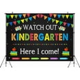 thumbnail image 5 of Welcome Back to School Backdrop Watch Out Here I Come First Day of School Background Welcome Back Preschool Kindergarten Classroom Party Decorations Banner Photo Booth Props, 5 of 5
