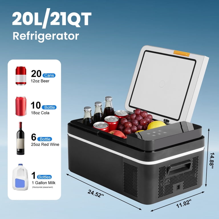 edx 21QT Car Refrigerator, Portable Freezer with -4°F~68°F