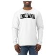 thumbnail image 2 of Wild Bobby State of Indiana College Style Men Long Sleeve Shirt, 2 of 6