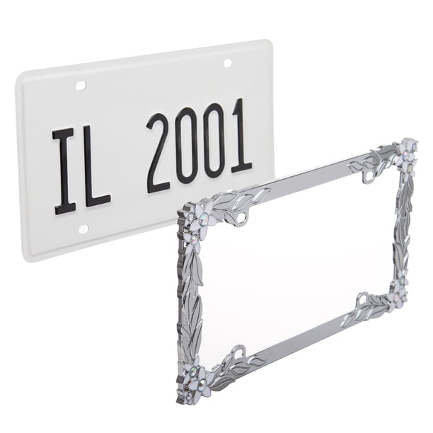 Cruiser Accessories 19130 License Plate Frame - Daisy, Chrome-Plated Metal Cruiser Accessories 19130 License Plate Frame - Daisy, Chrome-Plated Metal
