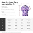 thumbnail image 7 of Disketp Men's Hawaiian Violet Print Shirts Button Down Holiday Beach Shirts-X-Large, 7 of 7