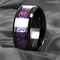thumbnail image 5 of Tungsten Rings for Men Wedding Bands for Him Womens Wedding Bands for Her 8mm Black Rose Gold Celtic Dragon Attractive, 5 of 8