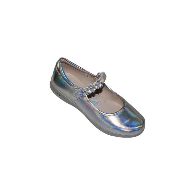 ZAPATILLA VESTIR COQUETA NIÑA PLATA POLIPIEL 123803Z Leon 123803Zp