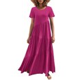 thumbnail image 2 of WILLBEST Spring Dresses for Women 2024 Midi Plus Size Womens Summer Floral Tiered Maxi Dress Casual Short Sleeve Bohemian Maxi Dress Independence Day, 2 of 5