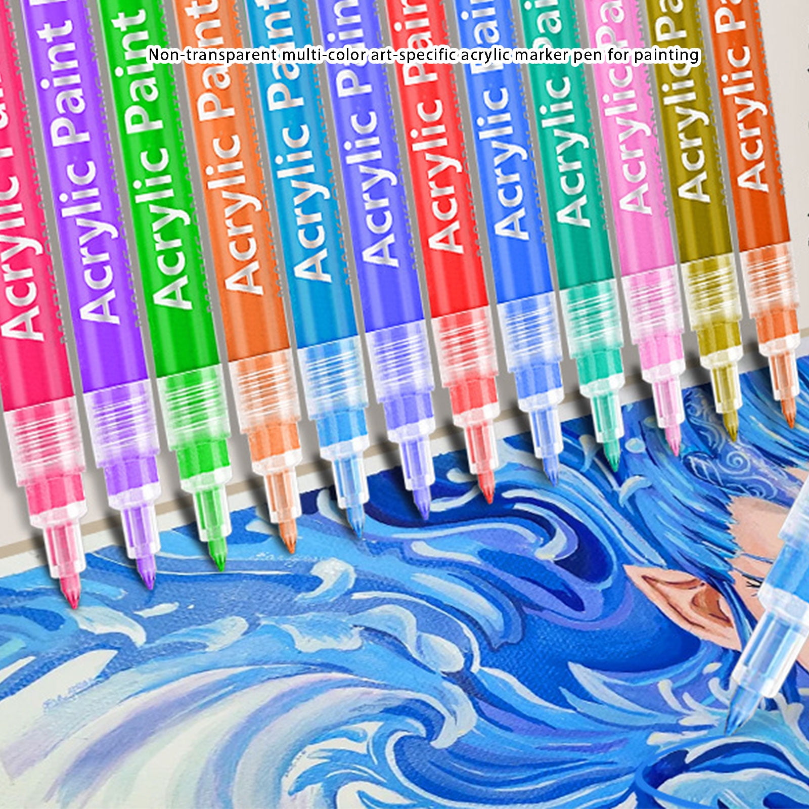 Pack of Drawing Pen Acrylic Nails Pens Set for Art and Design High Precisions Point Quick Drying Inks Practical Use