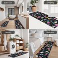 thumbnail image 5 of Black Daisy Flower Colorful Blooms Pattern Kitchen Rugs Sets Of 3,Kitchen Runner Rugs Non Skid Washable,Decorative Kitchen Floor Mats for Kitchen,Sink,Laundry,17"x30"+ 17"x47" + 17"x59", 5 of 6