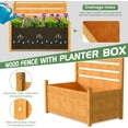 thumbnail image 4 of Outdoor Privacy Screen Privacy Fence Panels for Outside, 1 Panel 41"W X 73"H Wood Decorative Fence with Planter Box,Pool Equipment Enclosure, Patio Garden Fence Perfect to Enclose Trash Cans,AC Unit, 4 of 8