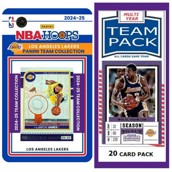 LA Lakers 20 Card Pack  Magic Johnson   2024-25 HOOPS Team Set Lebron