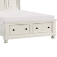 thumbnail image 4 of Benjara Bency California King Sleigh Style Platform Bed, 2 Drawer Footboard, White, 4 of 5