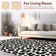 thumbnail image 2 of ODIKA 6'x9' Machine Washable Non-Slip Area Rug, Inspired Spotted High Traffic Rug, Black, 298547, 2 of 5