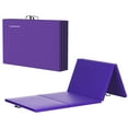 thumbnail image 1 of BalanceFrom 8ft x 4ft x 2in 4-Panel All-Purpose Folding Gymnastics Mat, Purple, 1 of 12