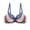 Blue, variant on Women Push Up Underwire Bra Lace Color Contrast Cute Sweet Padded Comfortable Adjustable Bra Black 34