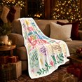 thumbnail image 3 of Printed Flannel Throw Blanket with You Make World Softer Whimsical Heartfelt Affirmation, 3 of 9