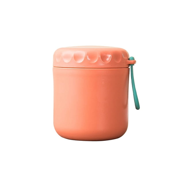 Kearding Taza de desayuno contenedor de alimentos aislado de acero inoxidable microondas a prueba de fugas 430ML fiambrera cocina niños Oficina Cocina y Comedor Naranja Kearding HA068367-02