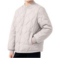 thumbnail image 6 of Fnooota Boys Puffer Jackets, Casual Lightweight Long Sleeve Warm Kids Winter Outerwear Beige Size 5-6T, 6 of 6