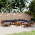 thumbnail image 1 of vidaXL 11 Piece Garden Lounge Set with Cushion Solid Acacia Wood, 1 of 5