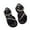 t-124Black342, variant on CAIVO Girls Shoes Fashion Toe Flat Sandals For Summer Cartoon Sandals Kids Birthday Party Footwear