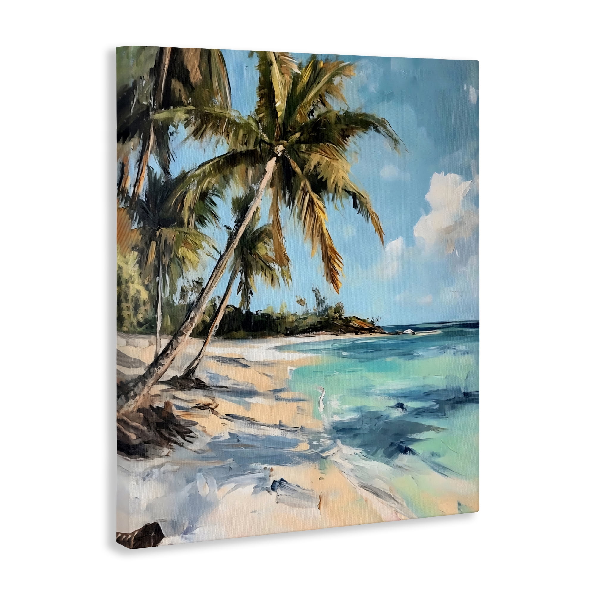 Stupell Industries Tropical Coastline Palm Frond Shadows Canvas Wall Art, design by Franklyn Gregory