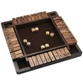 thumbnail image 1 of Juegoal Wooden 4 Players Shut The Box Dice Game, Classics Tabletop Version y Pub Board Gam Juegoal Juegoal, 1 of 5