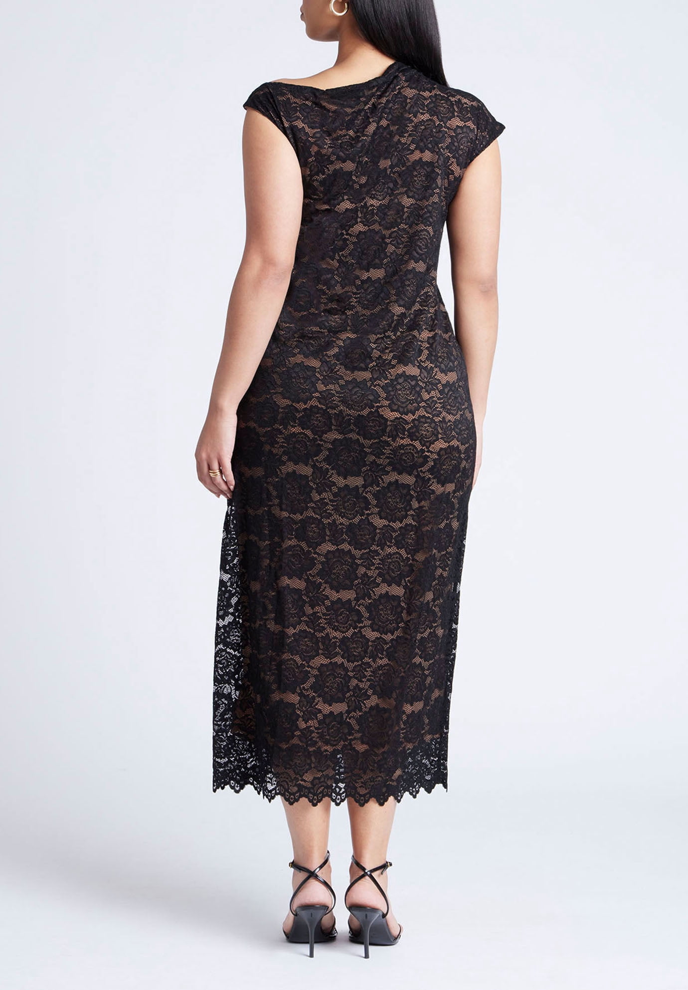 eloquii lace dress ELOQUII Women's Plus Size Velvet Mini Dress With Lace