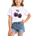 thumbnail image 2 of RMGVDSD Girls T Shirts Summer Fashion Graphic T-Shirt Short Sleeve Crewneck Tops Loose Casual Tees Shirts for Kids 10-12 Years, 2 of 5
