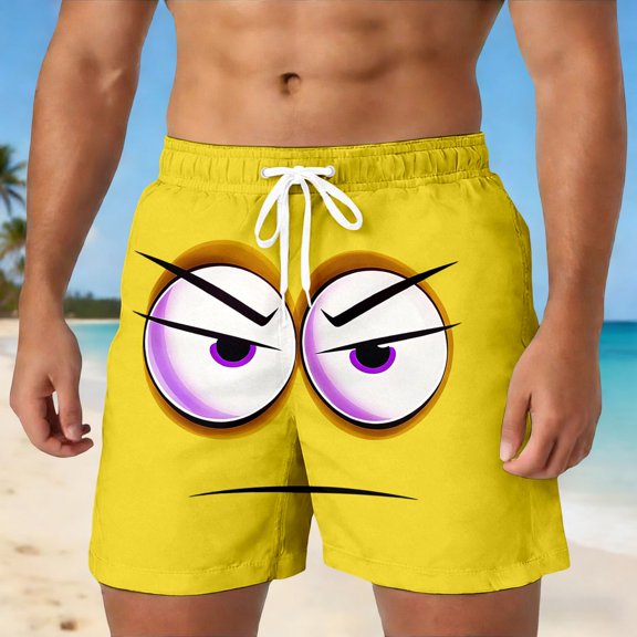 Summer Casual Shorts With Print Lightweight Comfortable Elastic Waist Outdoor Sports Wear