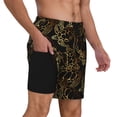 thumbnail image 2 of Balery Sea Turtle With Ocean Bañador para hombre, shorts de playa de secado rápido con entrepierna y forro de compresión-Medium, 2 of 6