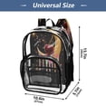 thumbnail image 4 of Large Clear PVC Backpack Heavy Duty See Through Backpack for Adults Work Travel, Cosmic Cherry Moon Printed 12L, 4 of 8