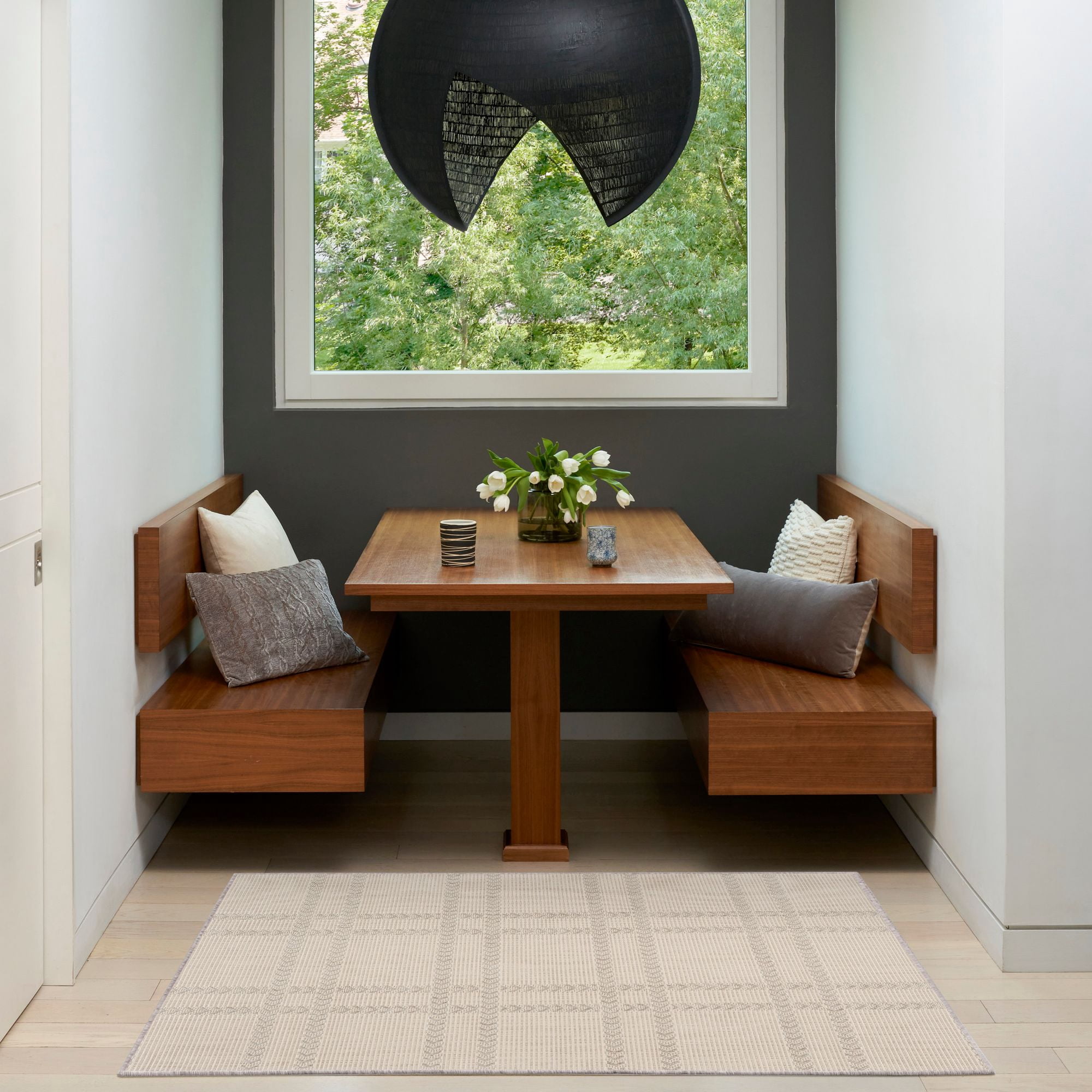 Nourison Horizon Indoor/Outdoor 3' x 5' Grey Modern Rug
