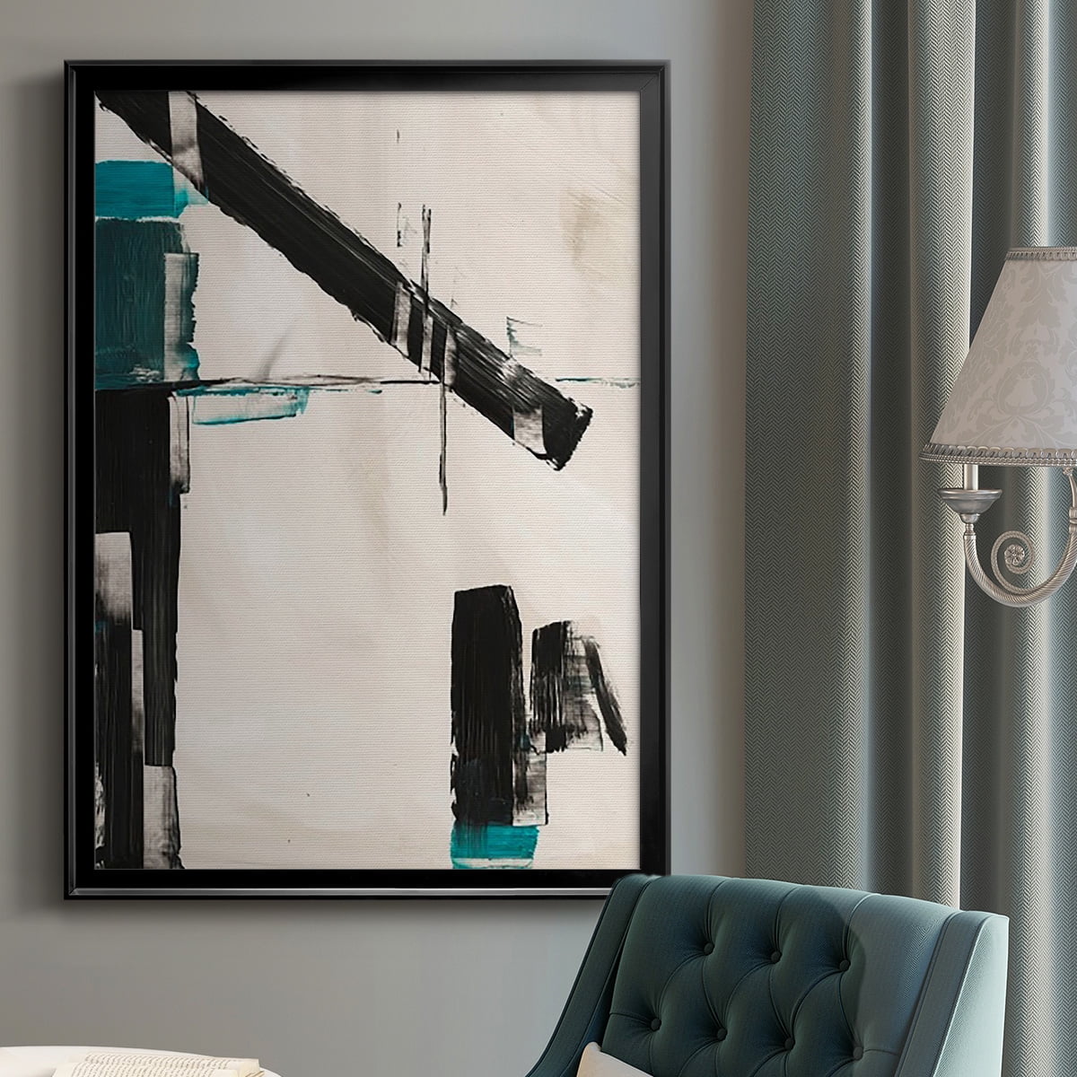 Geometry Notes III Premium Framed Print, in Gold, Black, or Silver - Ready to Hang