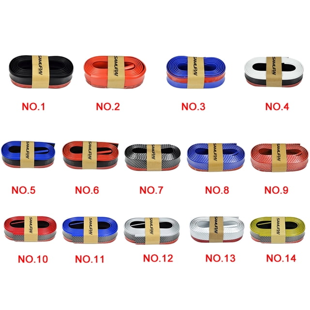 Riwesomey Cubierta de parachoques delantero Protector de labio delantero de coche universal Protector de parachoques flexible Correa de goma protectora Herramientas de reparación de automóviles No.1 Riwesomey CZ13536-01