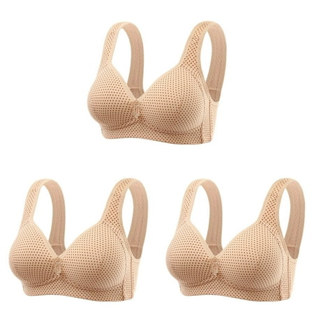 ortable Maternity Strapless Bra Large Size Thin Cup Womens BrasUnderwire Pack withSteel Ring Wireless Bras for Women Uphold Four Printing ceangrtro Beige (3Packs) Beige (3Packs)